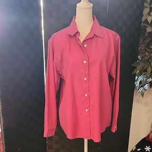Talbots Vibrant Pink Button-Down Shirt